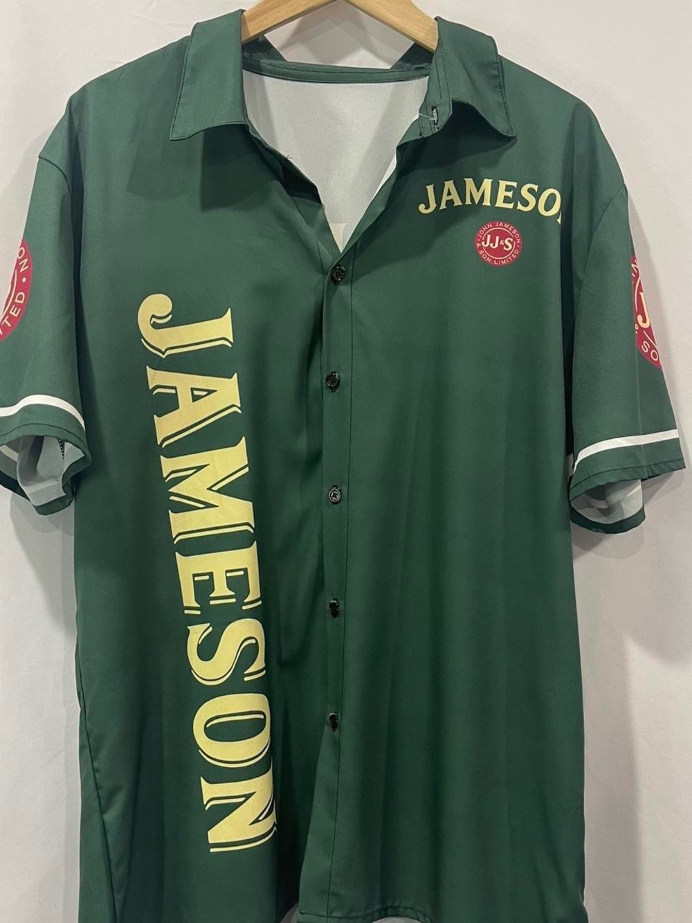 Green Jameson Short-Sleeve Button-Up Shirt